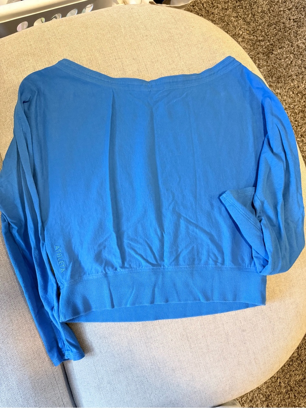 Athleta Move With Ease Off The Shoulder Top in Cerulean Blue - Picture 4 of 8